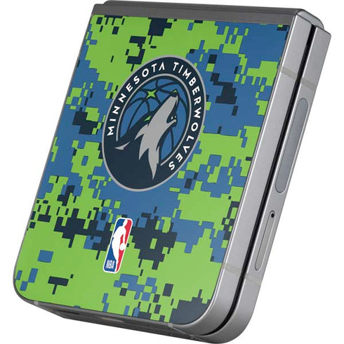 NBA Minnesota Timberwolves Digi Camo Galaxy Z Flip6 Skin